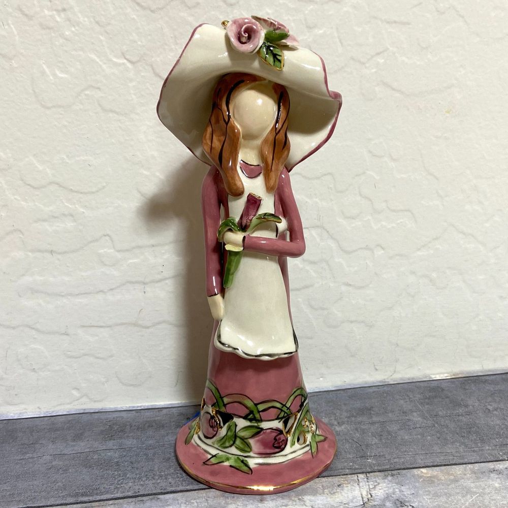 Heather Goldminc Blue Sky Pink Dress Hat Figurine